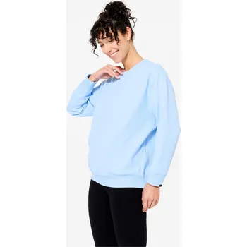 Dámská mikina DOMYOS Dámská těhotenská mikina na jógu S MODRÁ