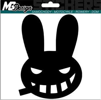 Samolepicí dekorace na vozidlo NÁLEPKA na auto KRÁLÍK BAD BUNNY CIGARETA 15x11 cm