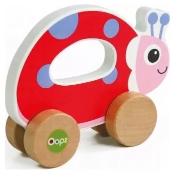Dřevěná Hračka na kolečkách Oops Beruška 6m+