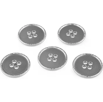 Knoflík Kovový knoflík velikost 34", 40" Varianta: 1 (34") nikl, Balení: 5 ks