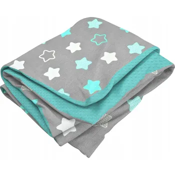 Prostěradlo Oboustranný přehoz 80x160 BAVLNA + MINKY Fleece Hvězdičky