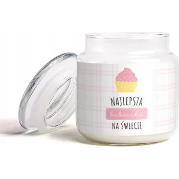 Svíčka Vonná svíčka ve sklenici s potiskem 'Nejlepší bábovka na světě'