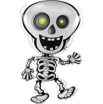 Balónek Bílý balónek lebka PartyPal