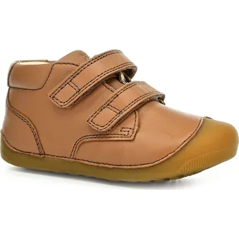 Dívčí tenisky Barefoot dětské kotníkové boty Bundgaard - Petit Cognac hnědé Velikost: 26