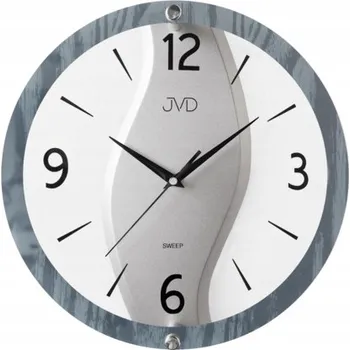 Hodiny Nástěnné hodiny skleněné dřevěné JVD NS19038 tiché