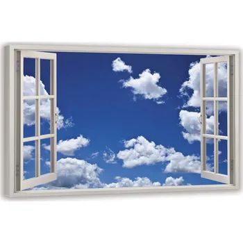 Obraz Obraz pohled oknem nebe mraky 70x50