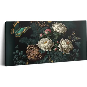 Obraz Fotoobraz do posilovny - Moderní botanický vzor květin 100x50 cm