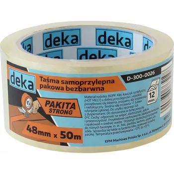 Balicí páska Deka průhledná šířka 48 mm délka 50 m 1 ks
