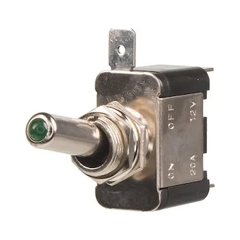 Auto elektroinstalace Páčkový spínač 20A se zeleným podsvícením, 47061GRE