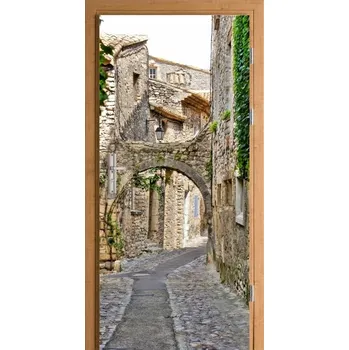 Fototapeta ULIČKA STARODÁVNÁ FOTOTAPETA NA DVEŘE FÓLIE