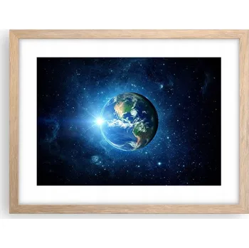 Obraz Obraz plakát v rámu světlý dub do obýváku 40x30 vesmír foto na zeď