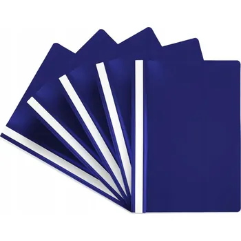 Plastový kancelářský pořadač na dokumenty bez závěsu PP tmavě modrý 5 ks