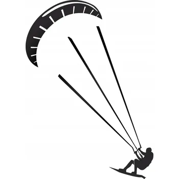 Samolepicí dekorace na vozidlo KITESURFING SURFER REFLEXNÍ NÁLEPKA NA AUTO KAROSERII