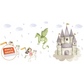 Samolepící dekorace Samolepka na stěnu dětský zámek 200x95 cm