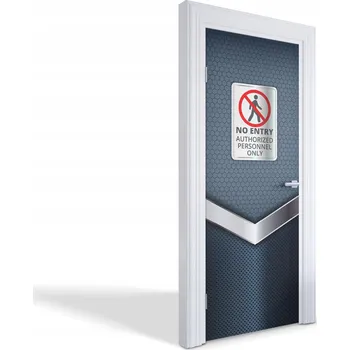 Fototapeta Dekorativní nálepka na dveře do obýváku, kuchyně, ložnice - Zákaz vstupu 75x205 cm