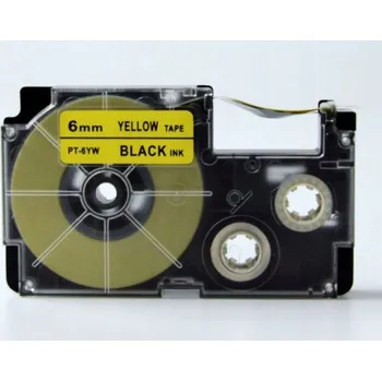 Pásek do tiskárny Páska do tiskárny Casio ŽLUTÁ XR6YW1 6mm XRA6YW1 8m