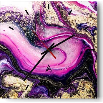 Hodiny Velké nástěnné hodiny 40x40 Abstrakce Skleněné tiché hodiny