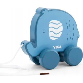 Dřevěná hračka Hračka na tahání Viga Slůně Stefan