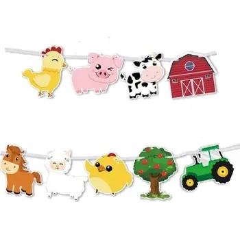BANNER girlanda k narozeninám FARMA zvířátka