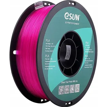 Filament ESun PLA Filament skleněný purpurový 1.75mm 1kg papírová cívka