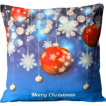 Povlečení POVLEČENÍ NA POLŠTÁŘEK JASIEK 45x45 BAVLNA SATÉNOVÁ VÁNOČNÍ