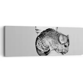 Obraz Obraz na plátně do obýváku ložnice 90x30 žena foto obrazy na zeď