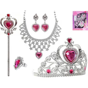 Náušnice Sada pro princezny - Korunka, žezlo, náhrdelník, náušnice a prsten