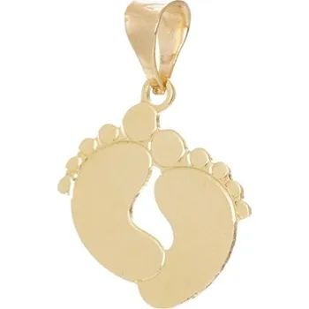 Přívěsek Zlatý přívěšek nožičky ZZ0821F + dárek zdarma