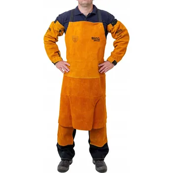 Kuchyňská zástěra Svářečská zástěra hnědá semišová XL nehořlavá