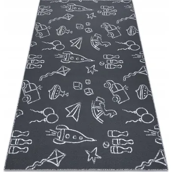 Koberec KOBEREC DĚTSKÝ 100x200 cm HRAČKY šedý 114199