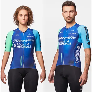 cyklistický dres VAN RYSEL Dres na silniční cyklistiku Decathlon AG2R La Mondiale Team replica 25 M