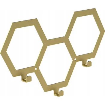 Věšák Šatní ramínko kovový Domer zlatý