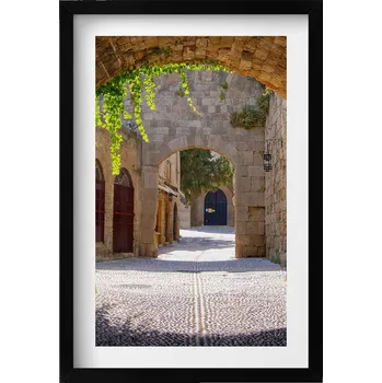 Obraz Nástěnný obraz do obýváku kuchyně Středověká ulice Rhodos Řecko 40x60 cm