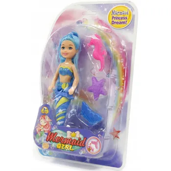 Panenka PANENKA MOŘSKÁ PANNA S PŘÍSLUŠENSTVÍM, mini panenka 18 cm