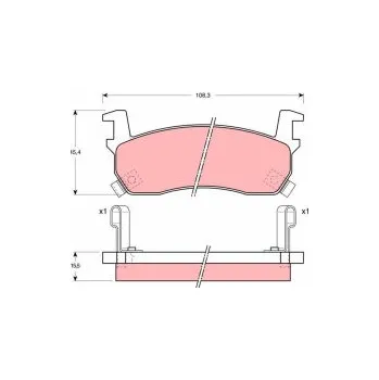 Brzdová destička TRW GDB1004 Sada brzdových destiček, kotoučová brzda 20957