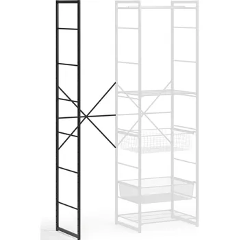 Dílenský regál Přístavný regál k otevřené šatní sestavě, 585 x 460 x 2020 mm, černá