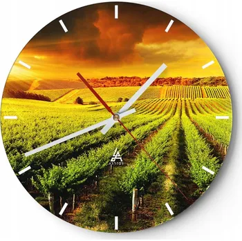 Hodiny Nástěnné hodiny do kuchyně 30x30 Krajina Skleněné hodiny do obýváku Tiché