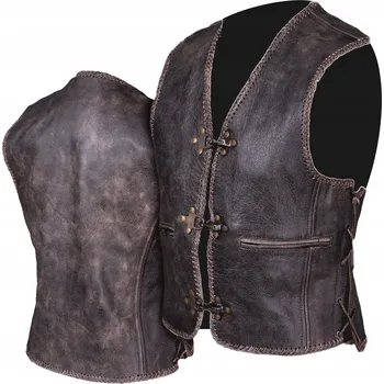 Moto bunda Kožená Motocyklová Vesta Stara Ameryka 3XL