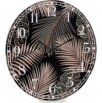 Hodiny Nástěnné hodiny Listy Černé 58 x 58 velké
