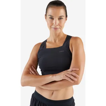 Pánské tričko KIPRUN Dámský běžecký crop top 900 Light Méline Rollin M ČERNÁ