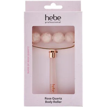 Masážní přístroj Hebe Professional Rose Quartz Body Roller křemenný váleček na tělo, 1 ks.