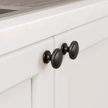Nábytkové kování Nábytková úchytka černá matná kulatá LOFT ATM GM-350