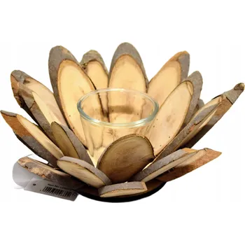 Svícen DŘEVĚNÝ SVÍCEN 25X25X12 CM