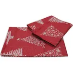 HOME ELEMENTS Set utěrek z egyptské bavlny 50*70 cm, 3 ks, Stromky červené