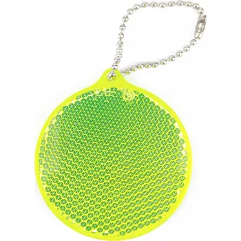 Pevný reflexní přívěsek kolečko žluté CE