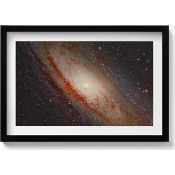 Obraz Elegantní obraz v černém rámu Kosmos galaxie a hvězdy 60x40 cm