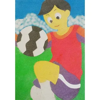 kreativní sada PIASKOWE OBRAZKI omalovánky FOTBALOVÝ MÍČ