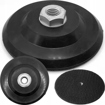 Brusný kotouč Gumový lešticí kotouč na suchý zip 100mm M14 - Falon-Tech FT100M