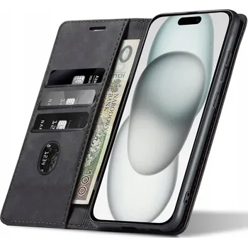 Pouzdro na mobilní telefon Flipové pouzdro Nela-Styl pro realme iPhone 15, černé