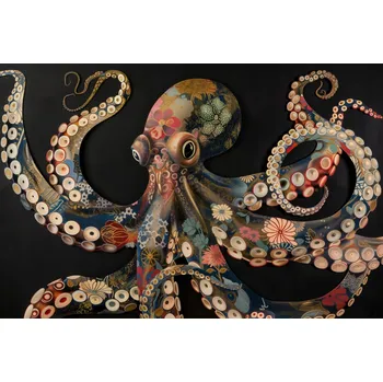 Plakát Plakát Chobotnice v černé barvě bez rámu 91,5 x 61 cm